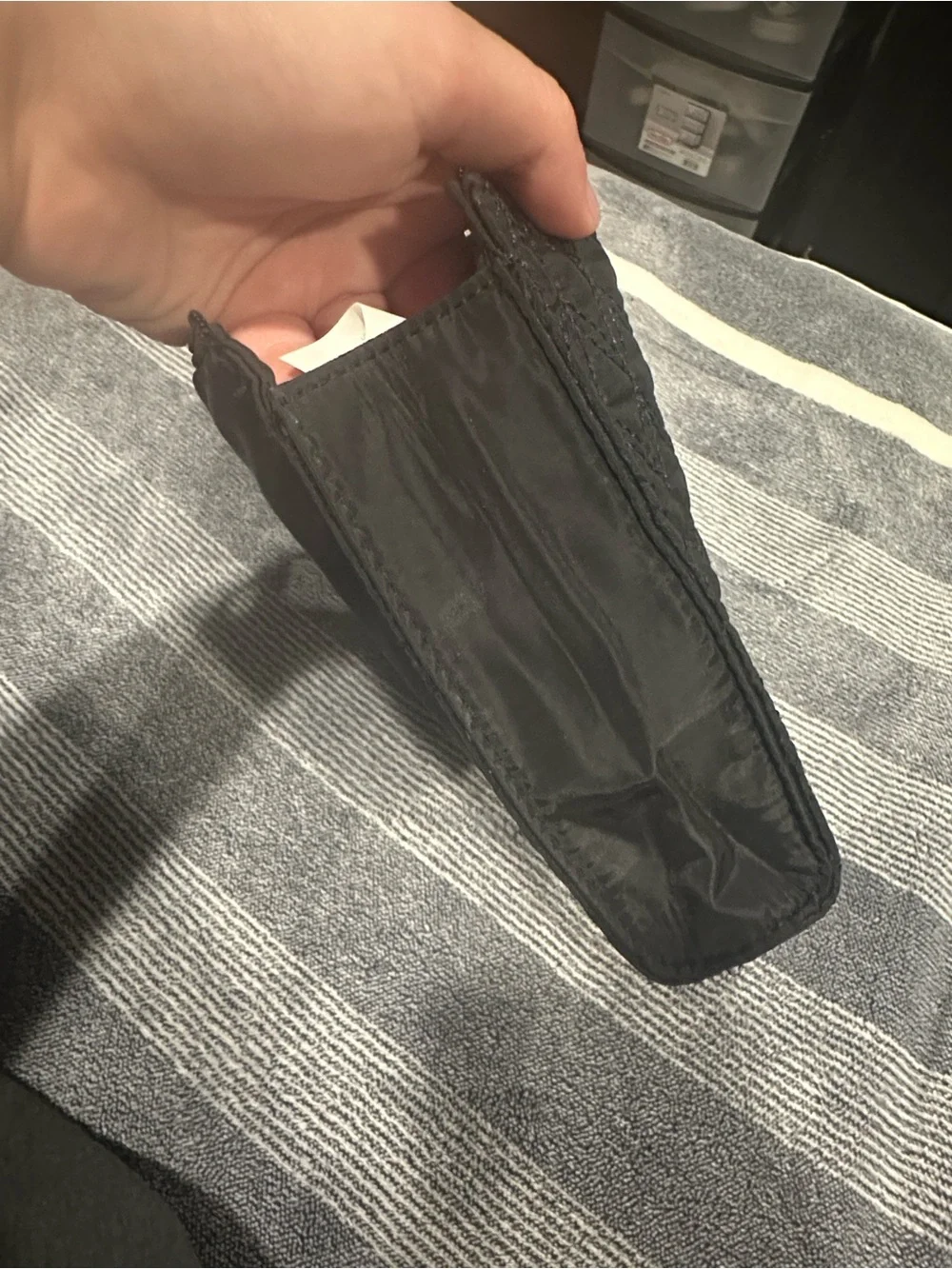 Fabletics Quilted Black Cosmetic Bag